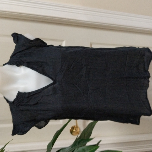 Old Navy Women's Black Cap Sleeve V-Neck Top Size XS - Picture 1 of 7